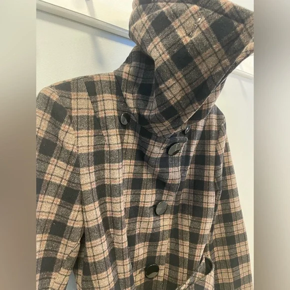 Soia & Kyo Fiona Wool Plaid Belted Jacket - Picture 4 of 8